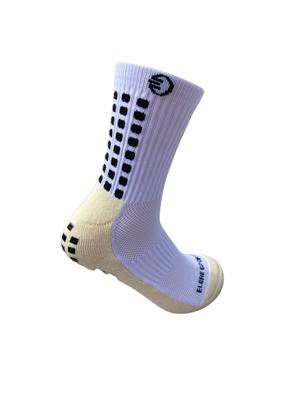 WHITE Anti-Slip (Mid) Crew Socks