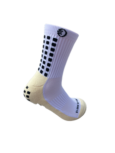 WHITE Anti-Slip (Mid) Crew Socks