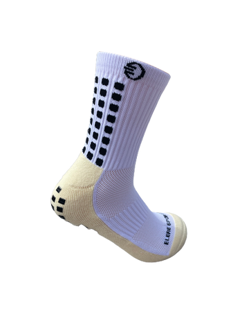 WHITE Anti-Slip (Mid) Crew Socks