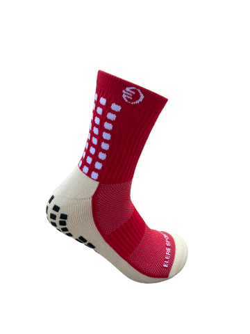 RED Anti-Slip (Mid) Crew Socks